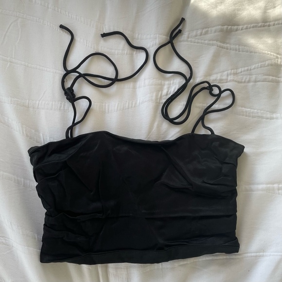 ZARA SATIN EFFECT CROP TOP - Picture 1 of 3